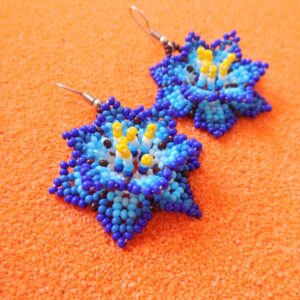 Huichol 3D Flower Earrings