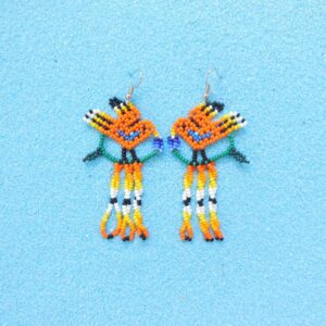 Huichol Beaded Hummingbird Earrings
