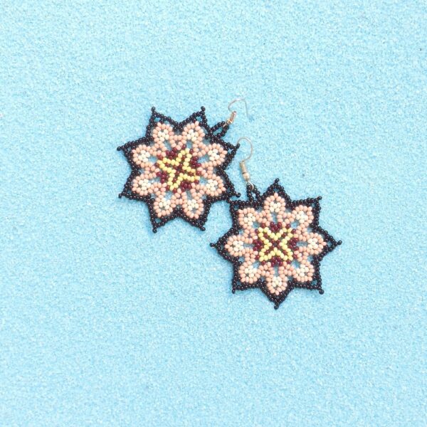 Huichol Beaded Star Earrings