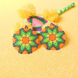 Huichol Small Beads Star Earrings