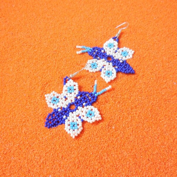 Huichol Beaded Butterfly Earrings