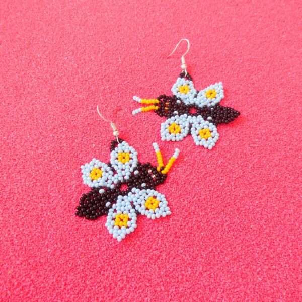 Huichol Beaded Butterfly Earrings