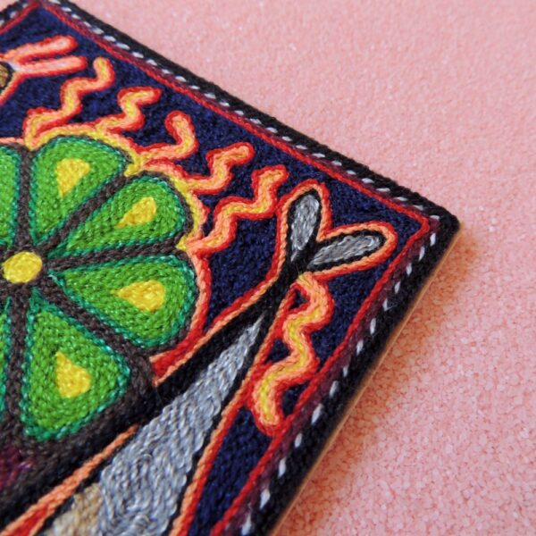 4" Huichol Art Yarn Painting Peyote