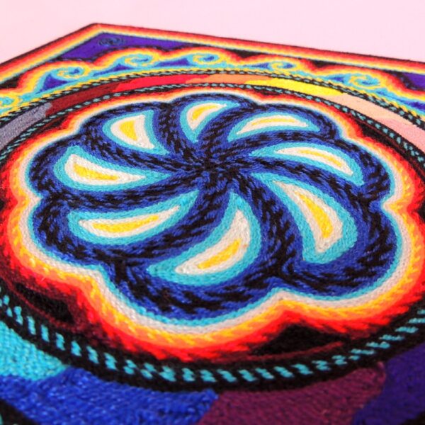 12" Huichol Art Yarn Painting Peyote
