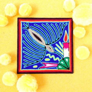6" Huichol Art Yarn Painting Hummingbird
