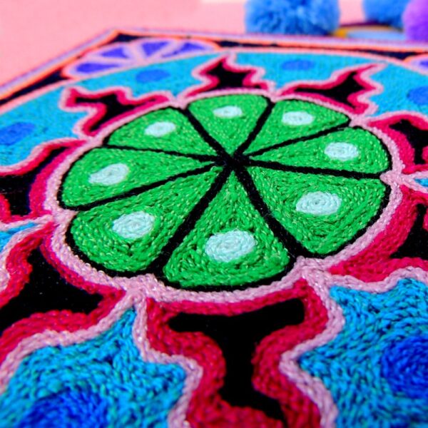 6" Huichol Art Yarn Painting Peyote