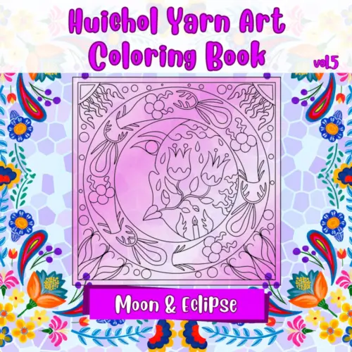 Huichol Eclipse Coloring Book Bundle Vol.5 | Printable PDF + PNG Coloring Pages (Vol.1 & 2) Cover