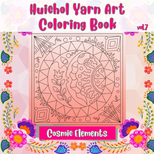 Huichol Eclipse Coloring Book Bundle: Cosmic Designs