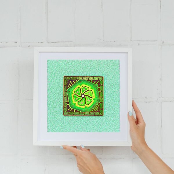 Huichol Art Printable Green Peyote