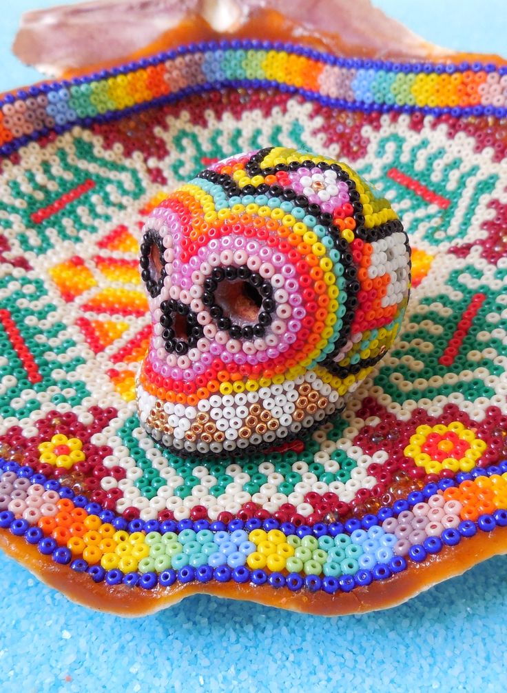 Huichol Beaded Sugar Skull