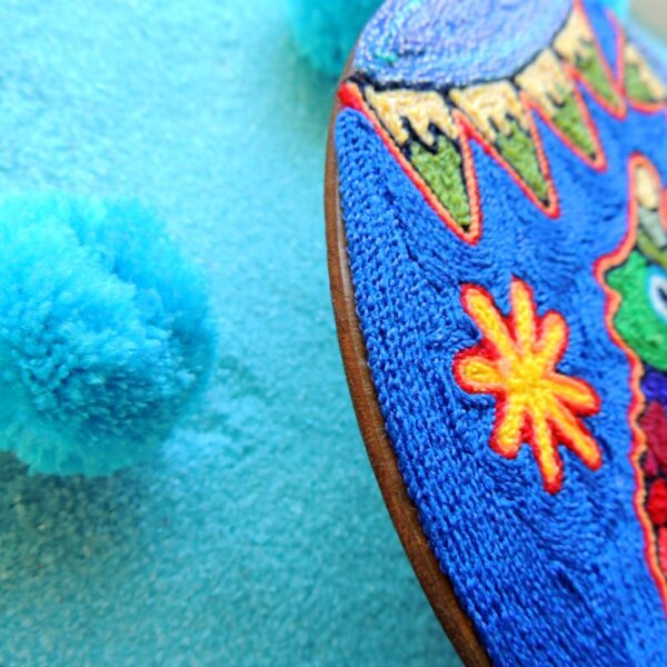 6" Huichol Art Round Yarn Painting Piñata
