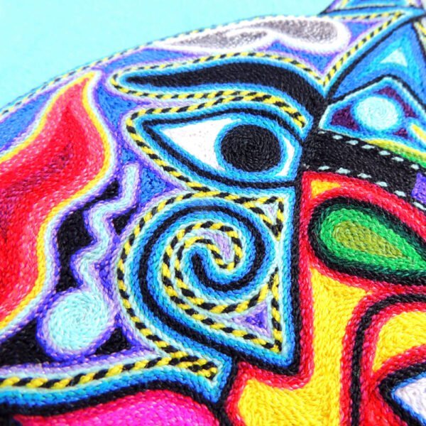 Huichol Art Yarn Painting Eclipse