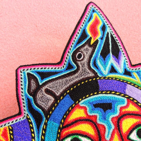 Huichol Art Yarn Painting Sun